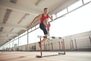 A picture of a man doing physical exercise illustrates the need for the activity for one to get better in bed.