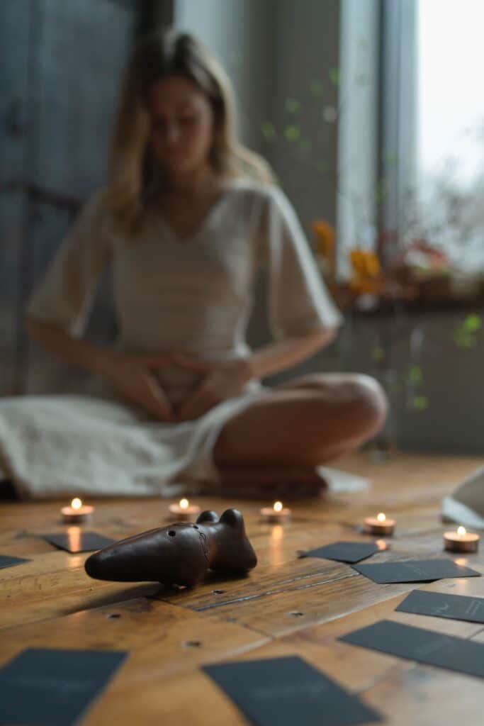 A traditional healer performing age-old rituals for natural lifetime penis enlargement